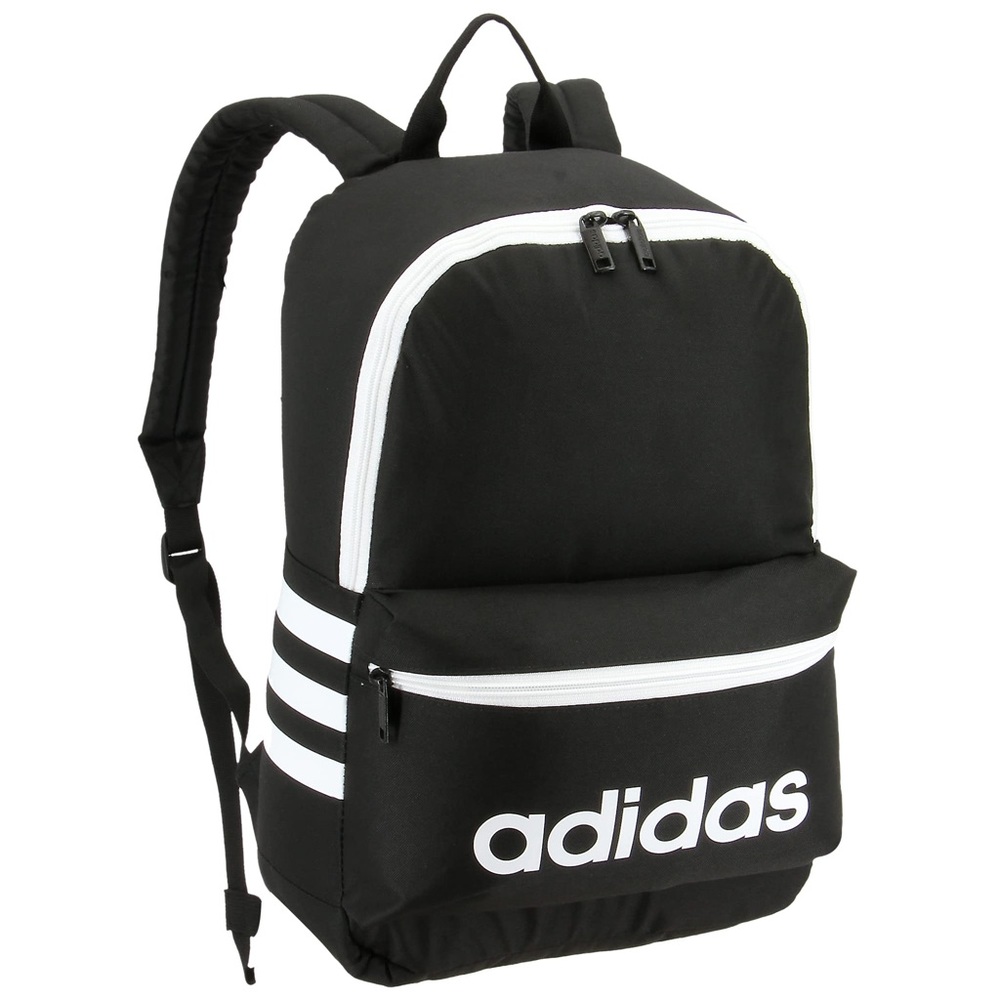 NEW Adidas Unisex Adult / Youth Classic 3s Backpack Black White w Cooler Pocket
